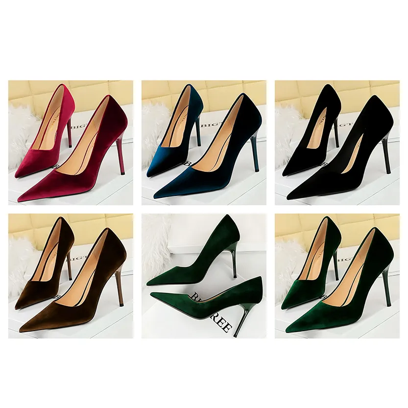 Funki Buys | Shoes | Women's Suede Fashion High Heel Stiletto