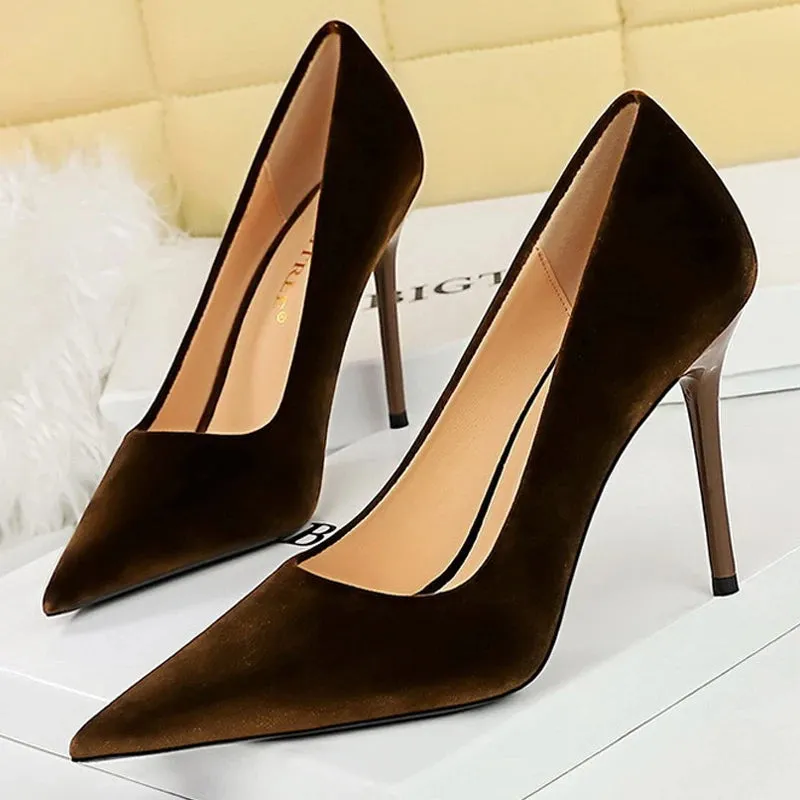 Funki Buys | Shoes | Women's Suede Fashion High Heel Stiletto