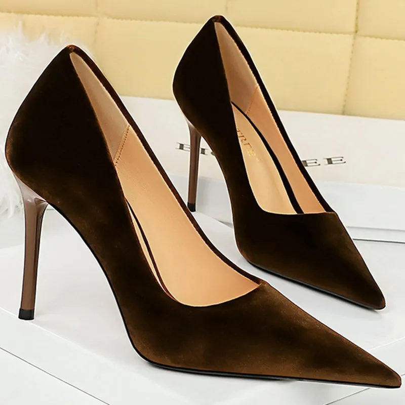 Funki Buys | Shoes | Women's Suede Fashion High Heel Stiletto