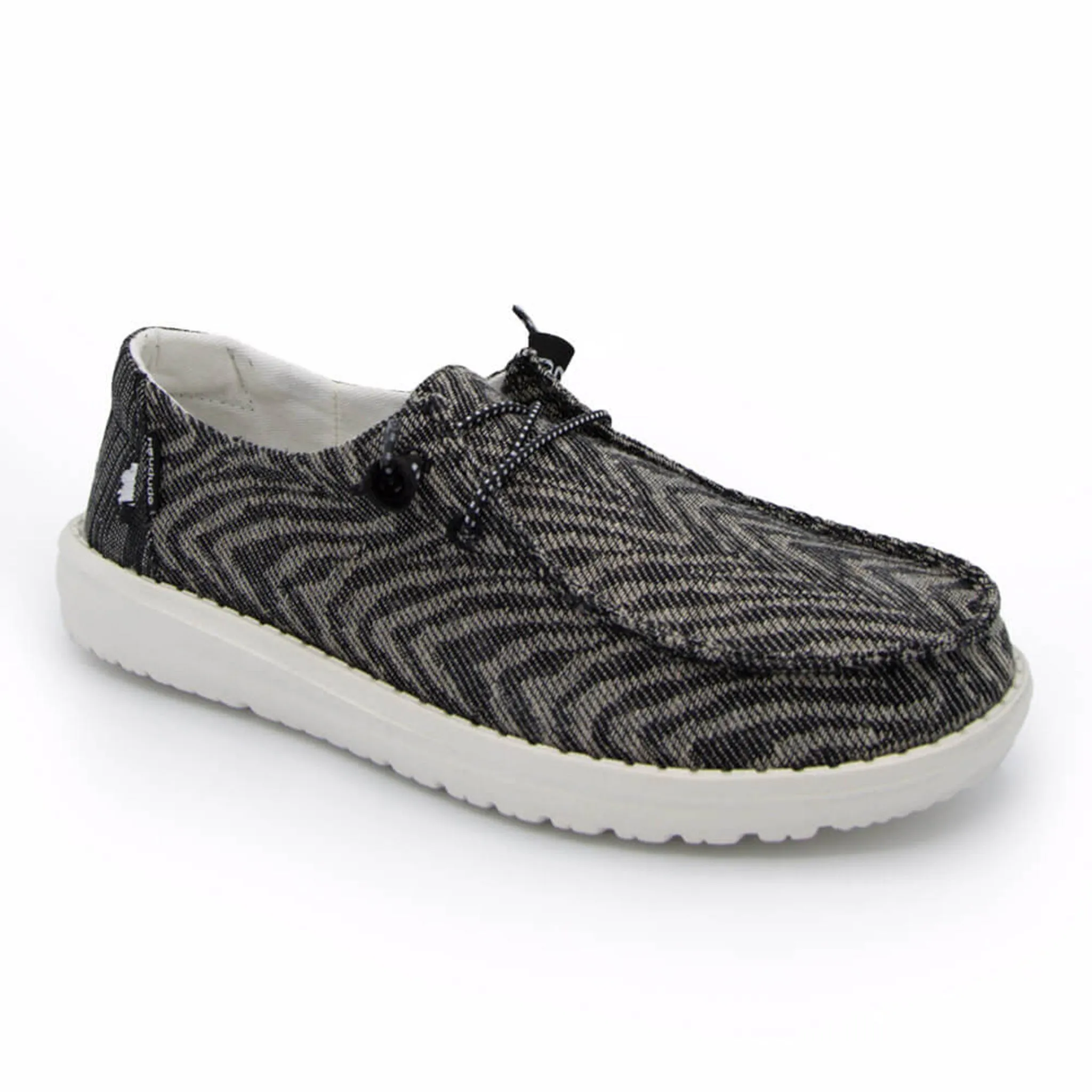 Hey Dude Wendy Woven Zebra Black