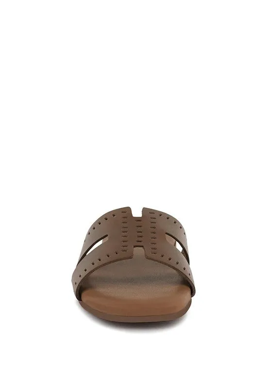 IVANKA Cut Out Slip On Sandals