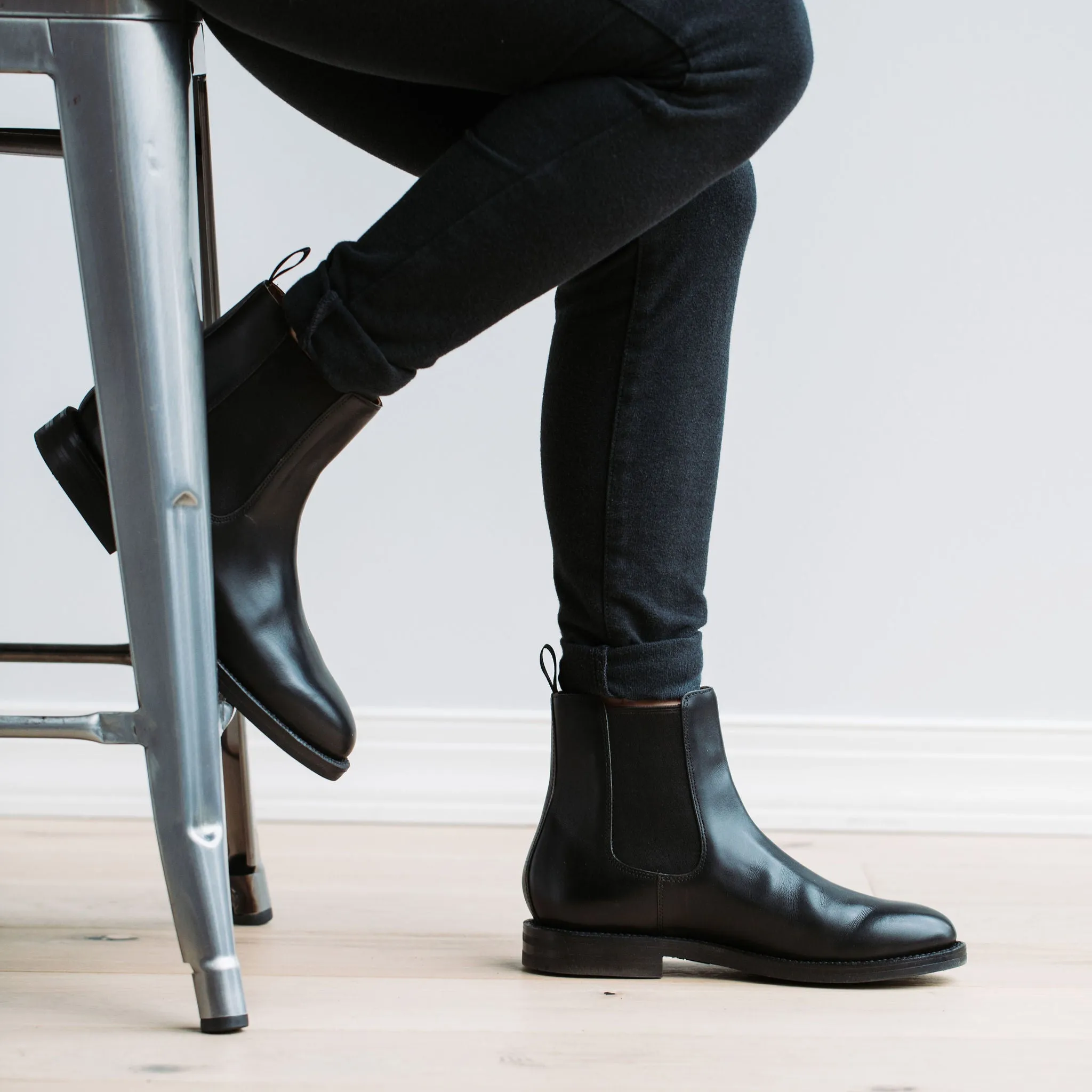 Josephine Chelsea Boot Black Calf