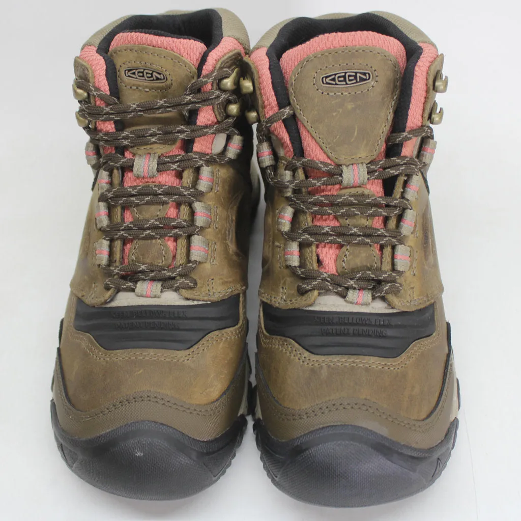 Keen Womens Boots Ridge Flex Mid WP Lace-Up Ankle Hiking Leather Textile - UK 5.5