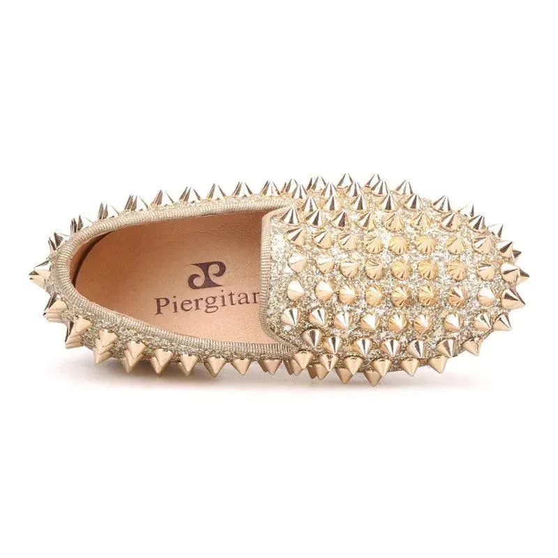 Kids Loafers Timeless Elegance: Handmade Spiked Loafers for Kids