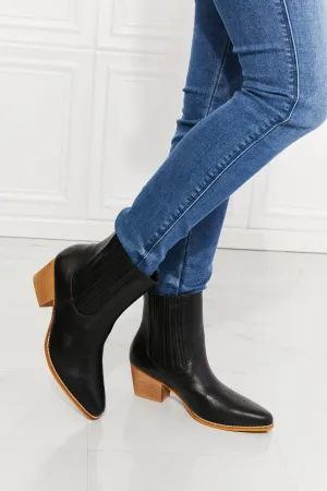 Love the Journey Stacked Heel Chelsea Boot in Black