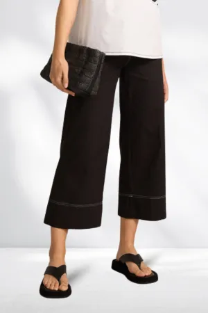 Marco Polo 3/4 Wide Leg Pants Black