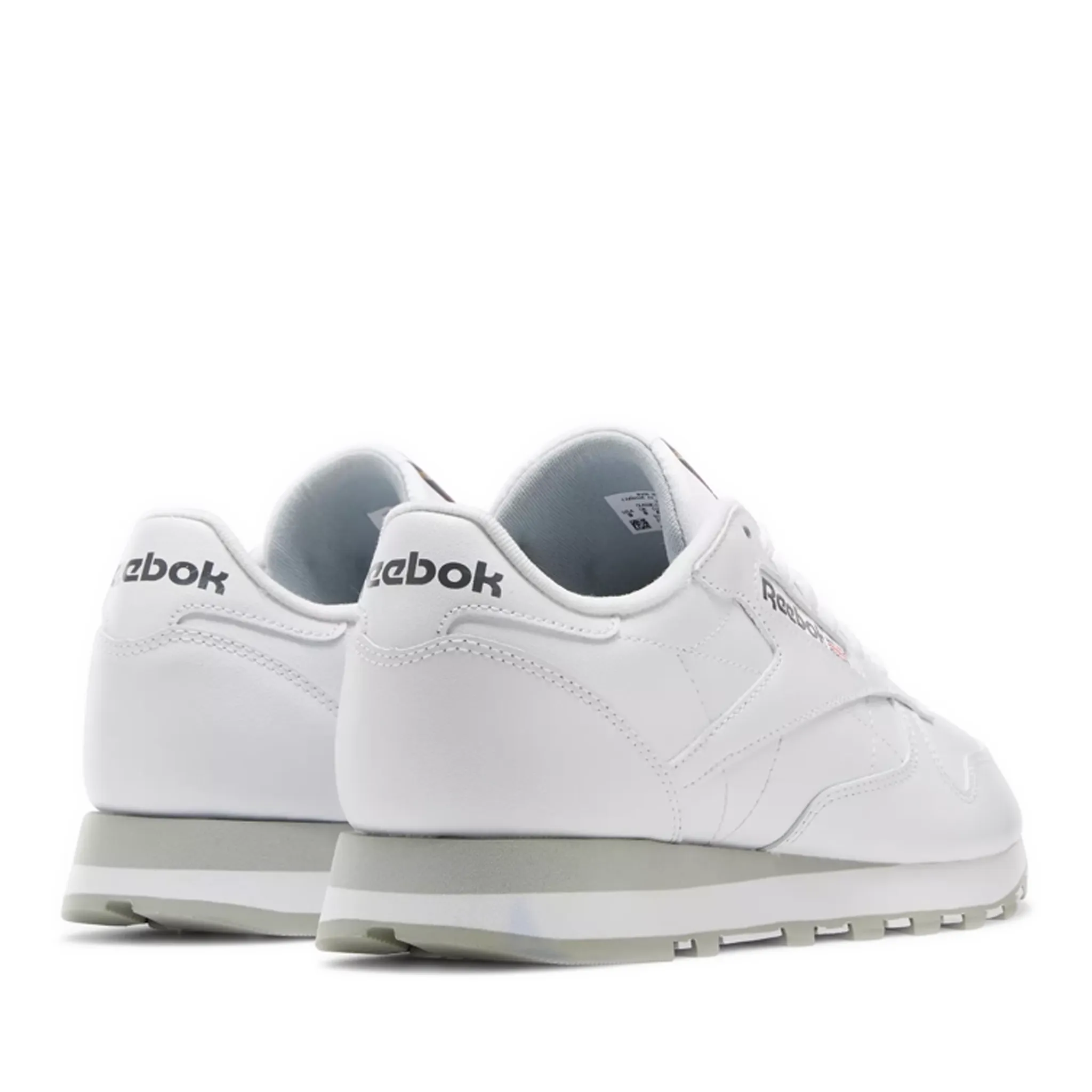 Men's Reebok Classic Leather Shoes - Ftwr White/Pure Grey 3/Pure Grey 7