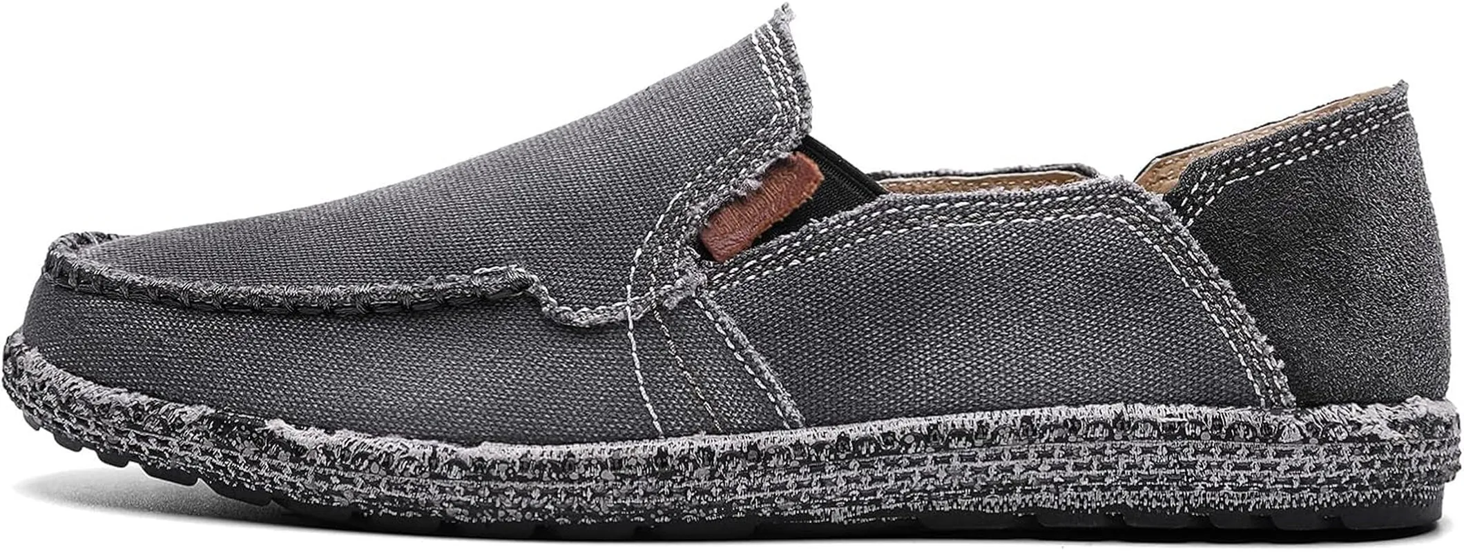 Men'S Slip on Shoes Cloth Shoes Deck Shoes Canvas Leisure Vintage Casual Loafer Boat Shoes