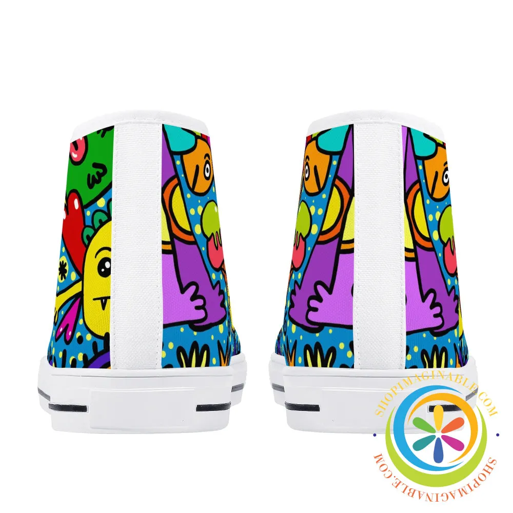 Monsters Ball Ladies High Top Canvas Shoes