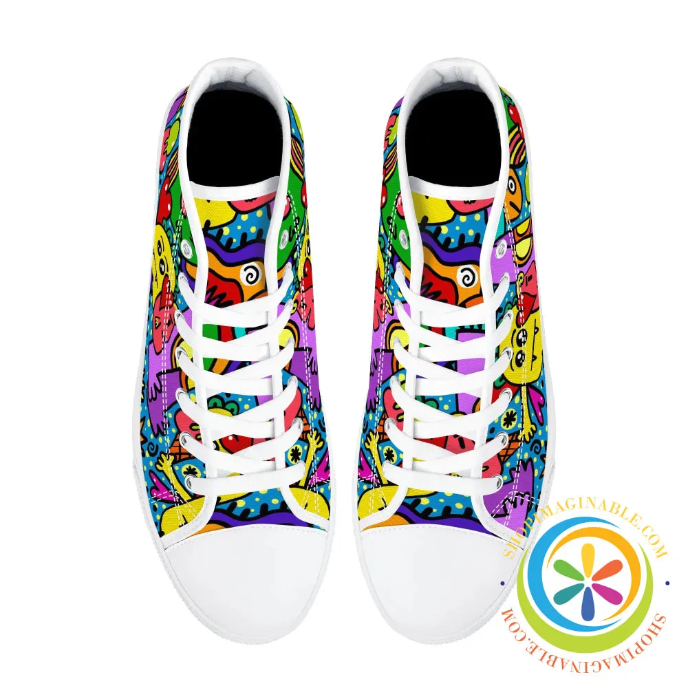 Monsters Ball Ladies High Top Canvas Shoes