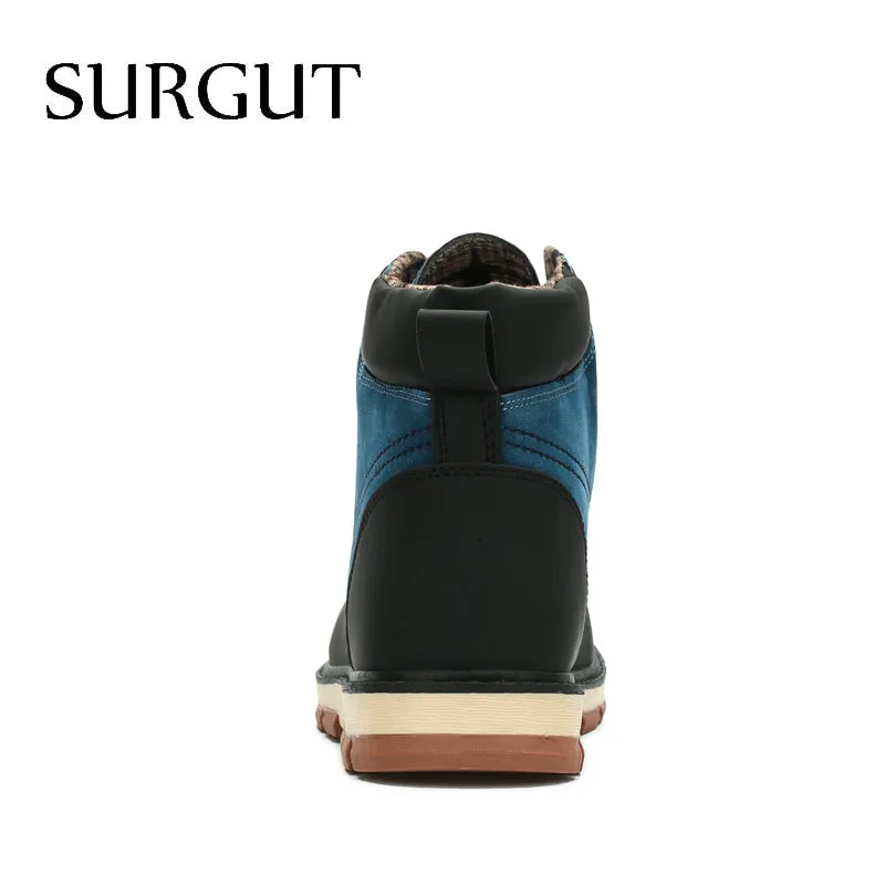 New Autumn Winter Men Casual Ankle Working shoes Warm Plush Comfortable Non-Slip Snow Boots Size 39-46