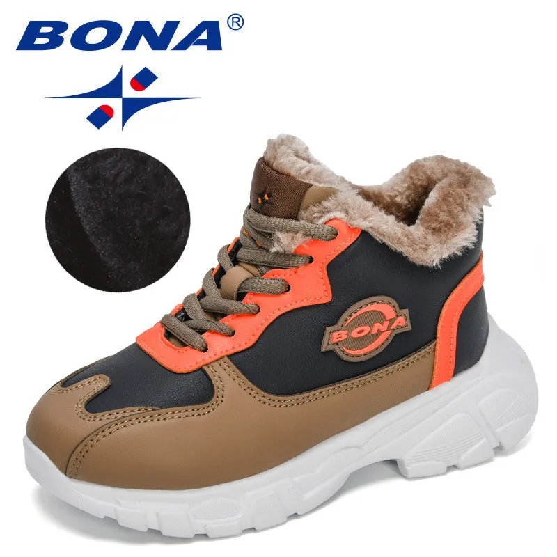 New Designers High Top Children Snow Boots Comfortable Warm Shoes