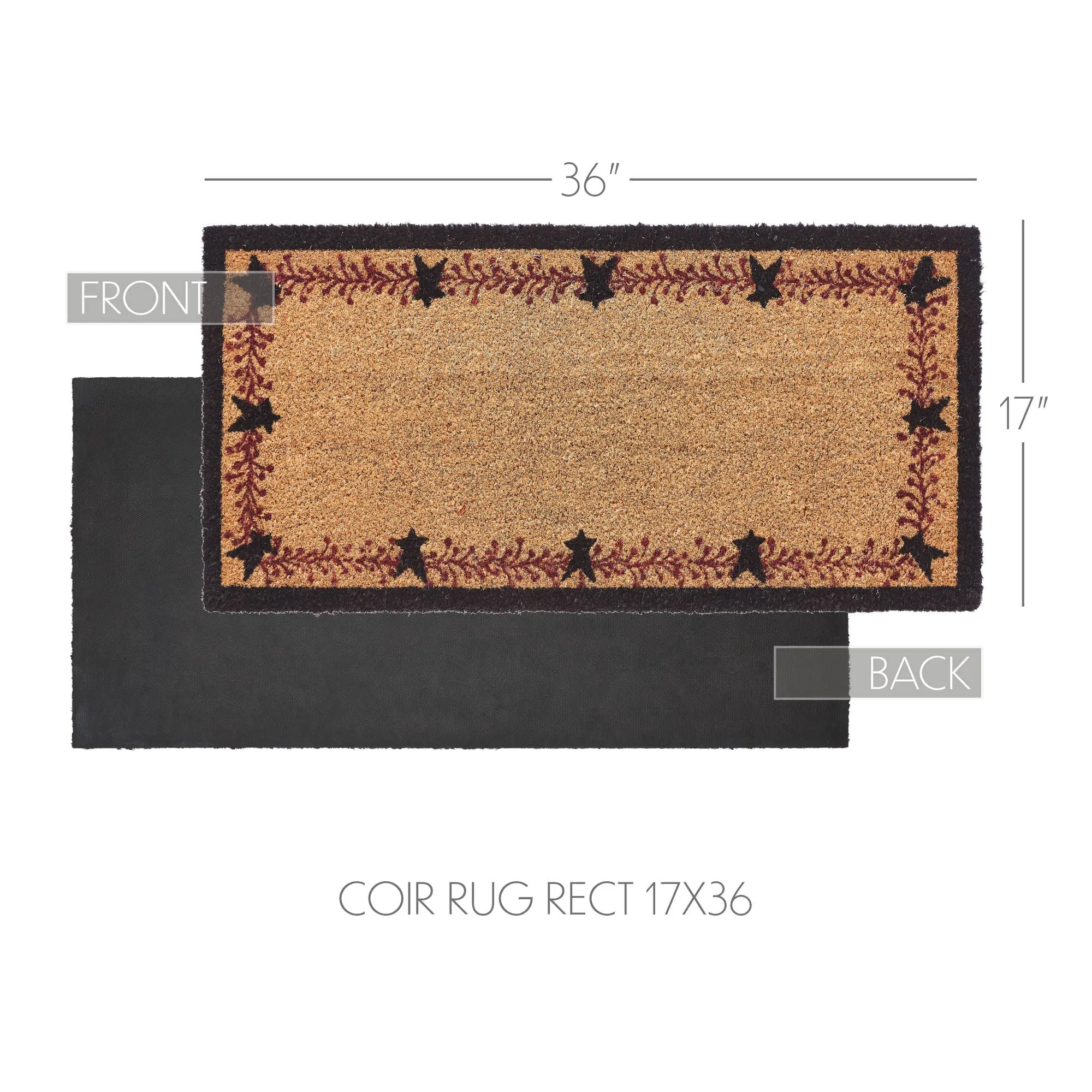 Pip Vinestar Coir Rug Rect 17x36