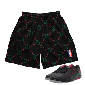 Retro 2 Low Gucci 23 Print Mesh Shorts