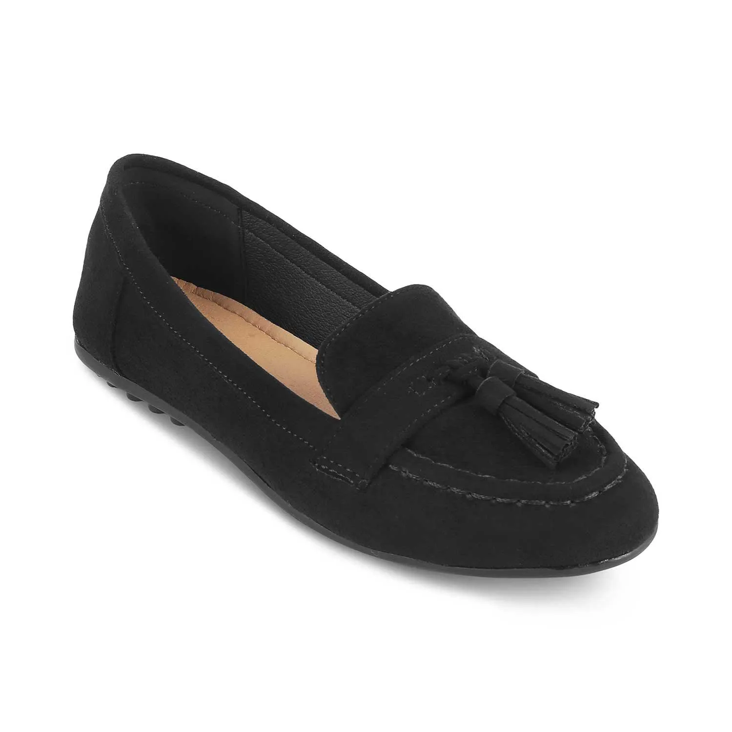 The Bonum Black Women's Dress Tassel Loafers Tresmode