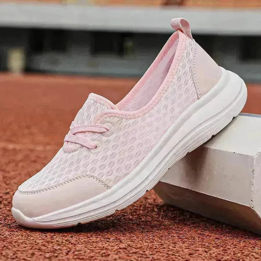 Trendy Lace-up Mesh Sneakers Fashion Sports Shoes Women Solid Cozy Flats Shoes sneakers for women