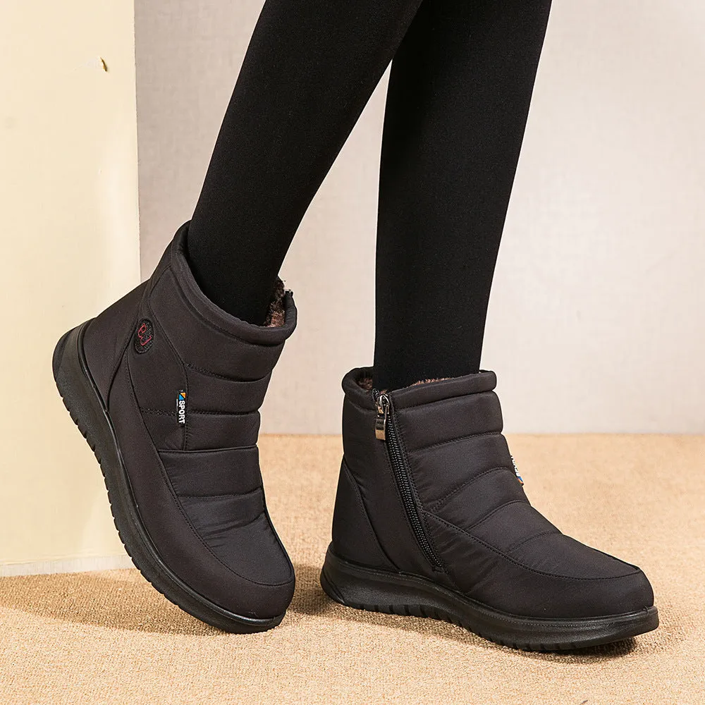 Waterproof Flat Heels Warm Ankle Snow Boots