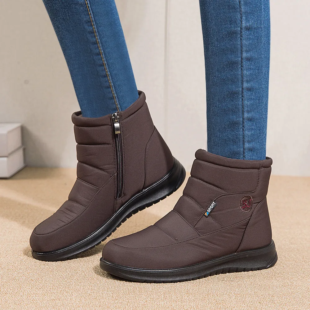 Waterproof Flat Heels Warm Ankle Snow Boots