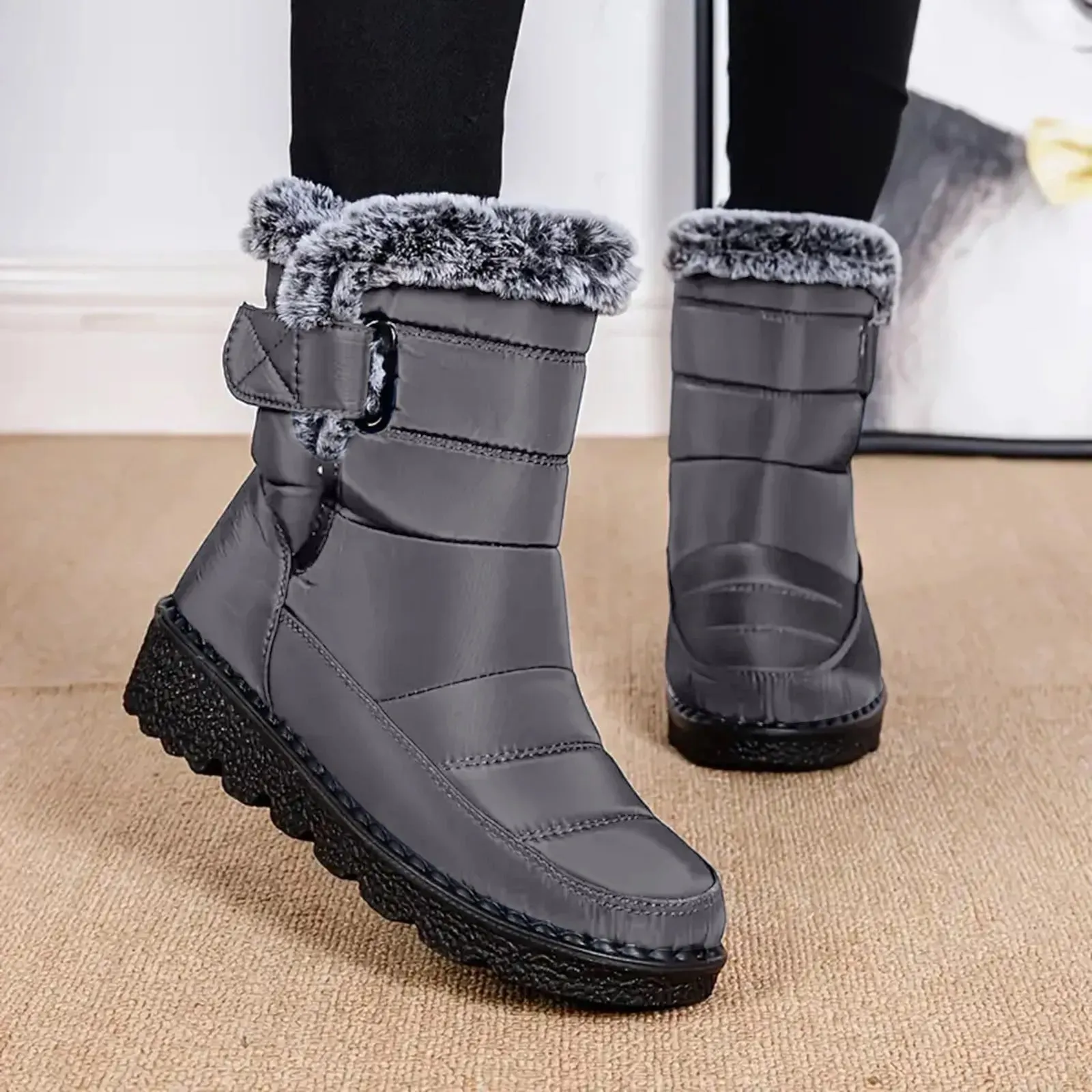 Waterproof Women & Teens Snow Boots | Winter Warm, Non-Slip Flats