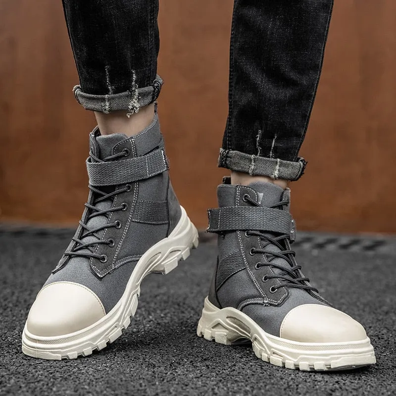 West Louis™ Motorcycle Style Streetwear Waterproof Boots