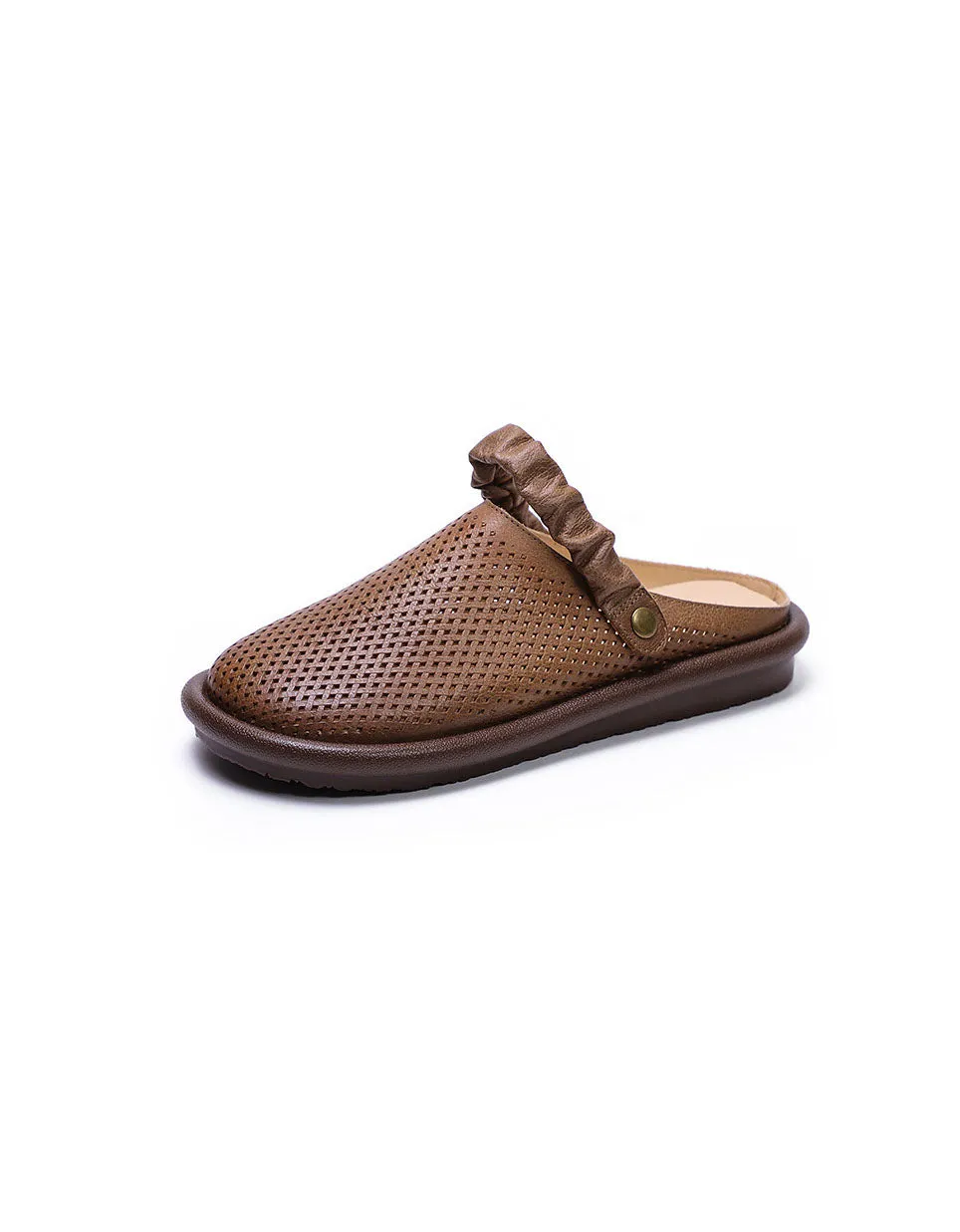 Wide Toe Box Comfortable Soft Leather Slipper