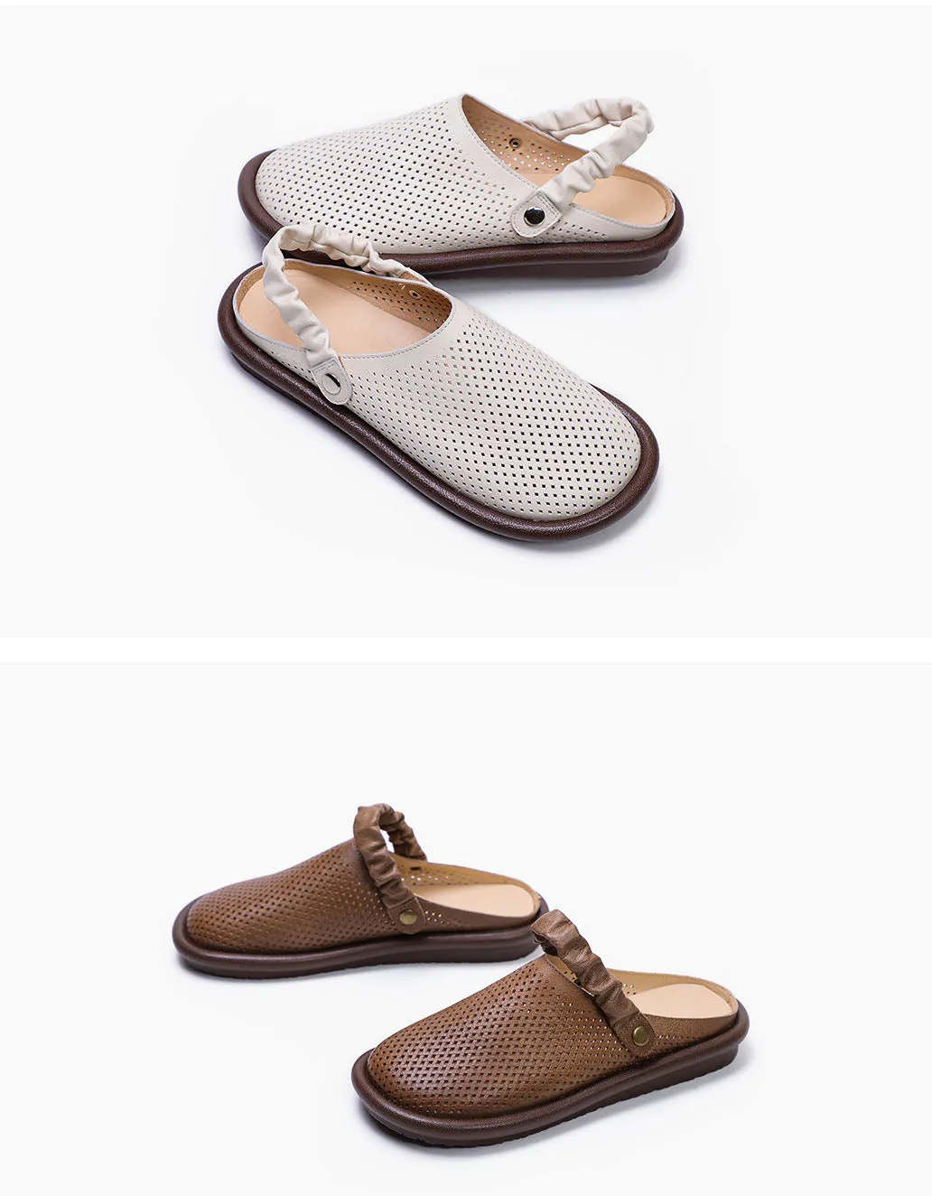 Wide Toe Box Comfortable Soft Leather Slipper