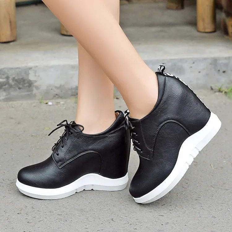 Women's Lace Up Platform Wedges Shoes