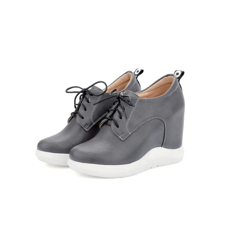 Women's Lace Up Platform Wedges Shoes