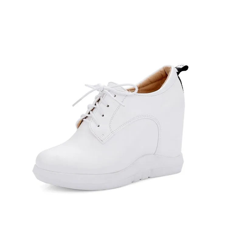 Women's Lace Up Platform Wedges Shoes