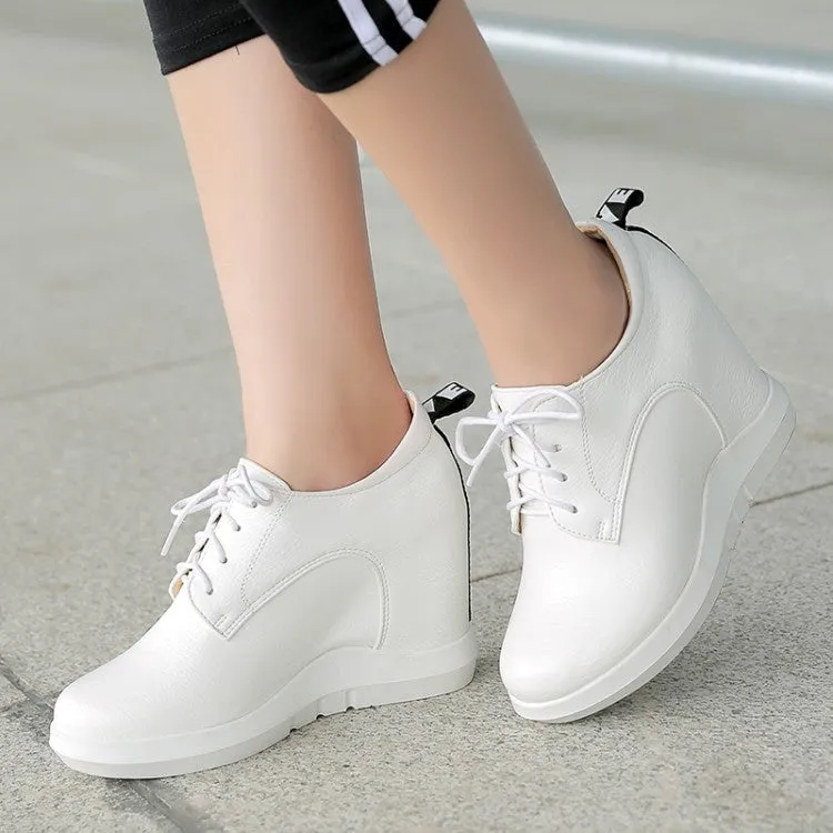 Women's Lace Up Platform Wedges Shoes